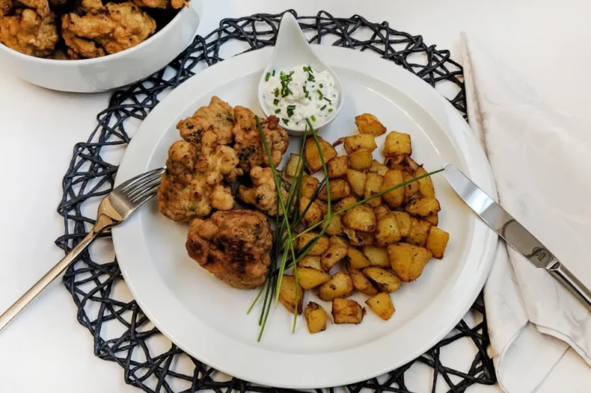 Brokkoli und Romanesco im Teigmantel mit Bratkartoffeln-Rezept-ballesworld