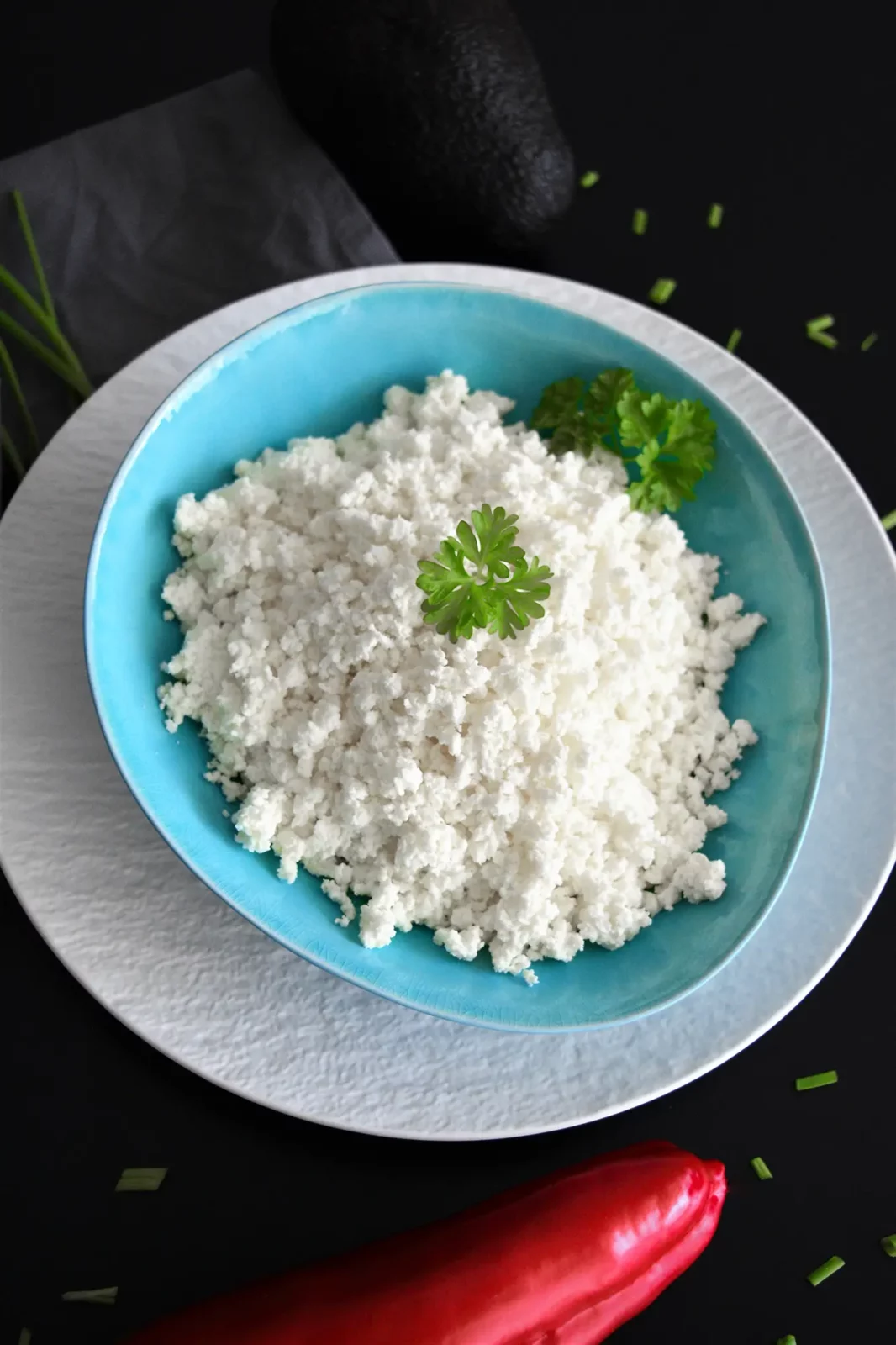 Traditioneller körniger Frischkäse