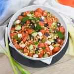 Wassermelonen Salat mit Feta und Oliven Sommer Rezept