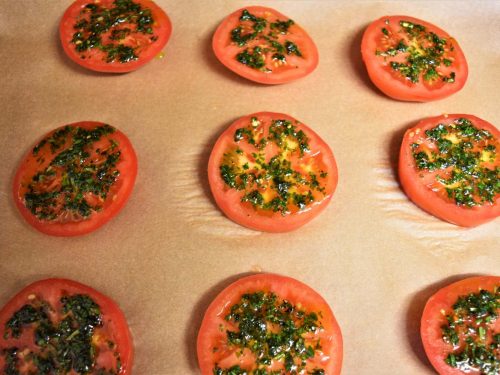 Tomaten mit Brösel Haube Zubereitung 6