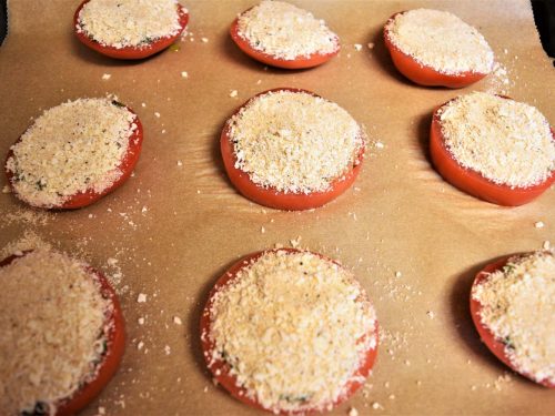 Tomaten mit Brösel Haube Zubereitung 7