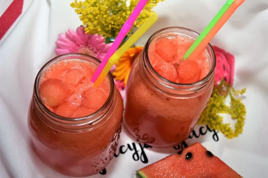 Wassermelonen Slush Rezept erfrischend für warme Tage