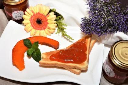 Marmelade mit gebackenem Kürbis und Pfirsich Rezept