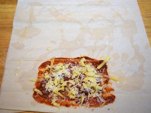 Pizza Rolle in Filo Teig
