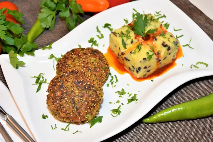 Gefüllte vegetarische Frikadellen zum Mittagessen Rezept