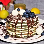 Heidelbeer Pancake mit Raffaelo Creme Rezept