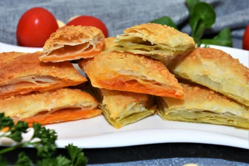 Blätterteigtaschen mit Pesto-Anrichten-ballesworld