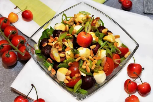 Kirsch Tomaten Salat-Anrichten-ballesworld