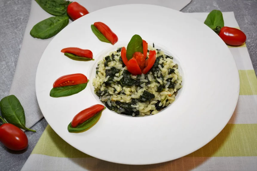 Veganer Spinat Reis Auflauf-Rezept-ballesworld