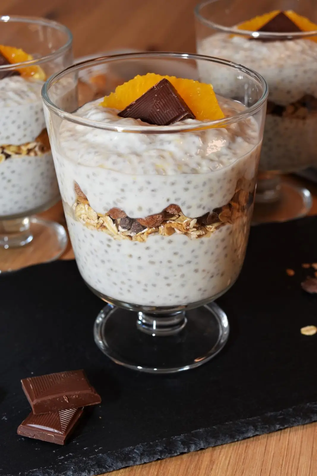 Orangen Chia Dessert im Glas Rezeptidee