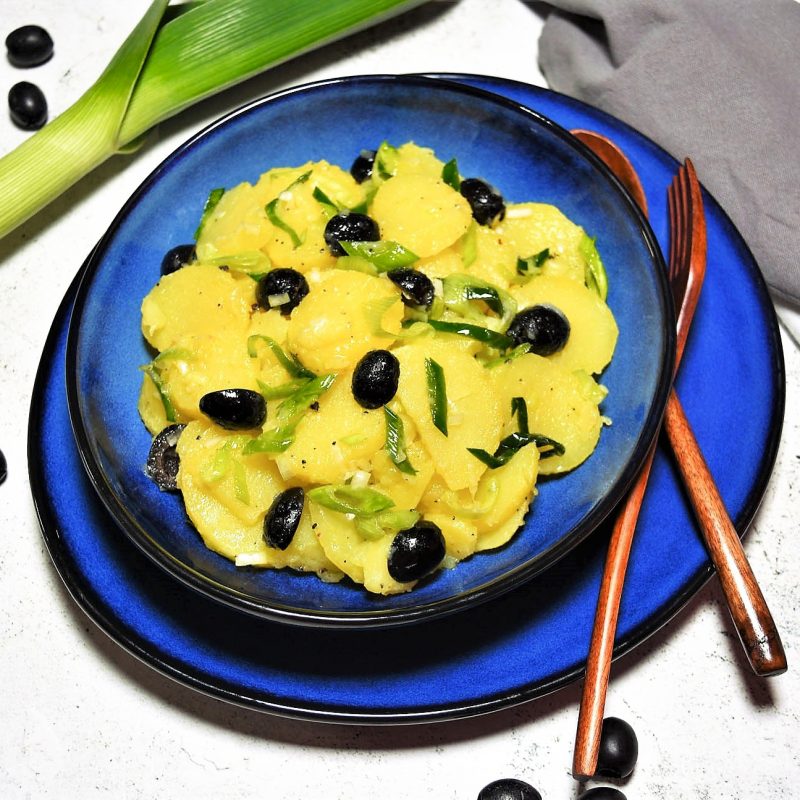 Kartoffel-Lauch Salat mit Oliven-Rezept-ballesworld