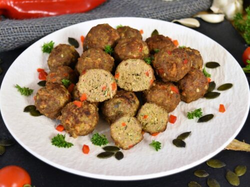 Hackbällchen mit Kürbis Crunch-Rezept-ballesworld