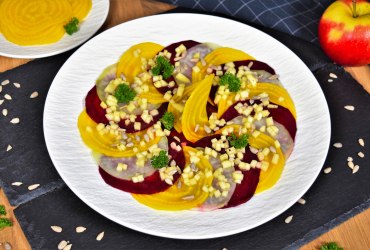 Beete Kohlrabi Salat mit Apfeldressing-Rezept-ballesworld