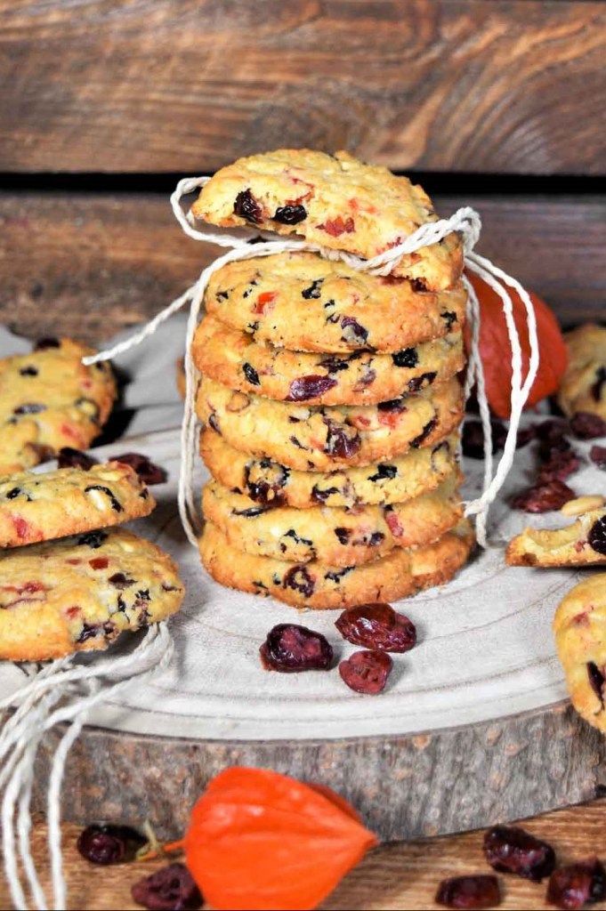 Bunte Cranberry Cookies-Plätzchen-ballesworld