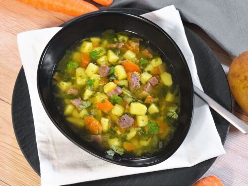 Kartoffeln-Rinderleber Suppe-Rezept-ballesworld