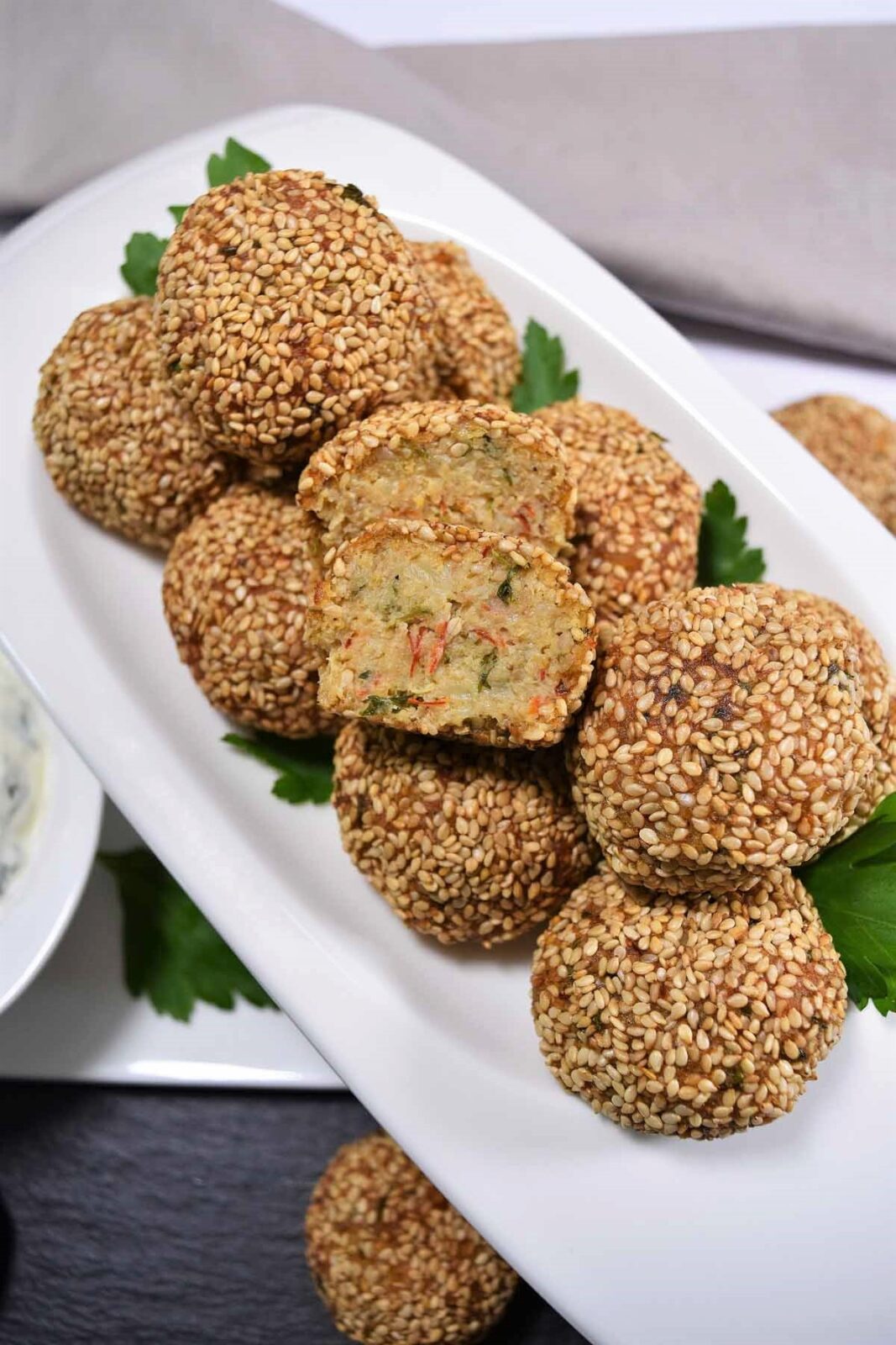 Blumenkohl Sesam Bällchen-Vegetarisch-ballesworld