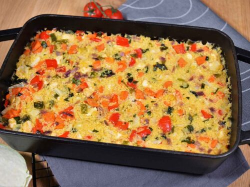 Couscous Weißkohl Auflauf mit Hähnchenbrust-Rezept-ballesworld