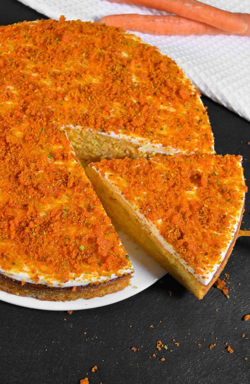 Möhren Orangen Kuchen mit Crunch-Osterkuchen-ballesworld