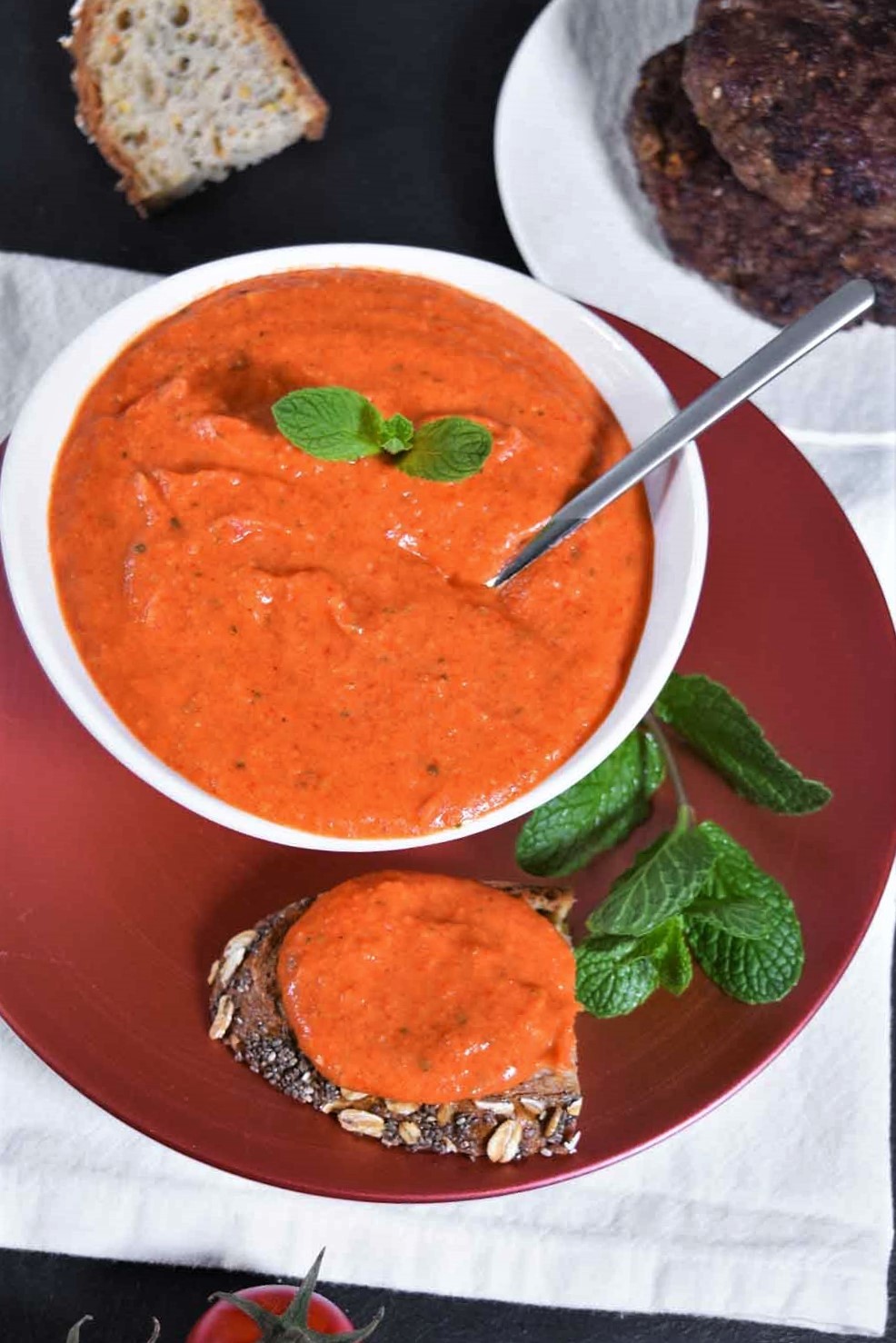 Weiße Bohnen Paprika Dip-Brotaufstrich-ballesworld