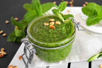 Bärlauch–Minze Pesto-Rezept-ballesworld