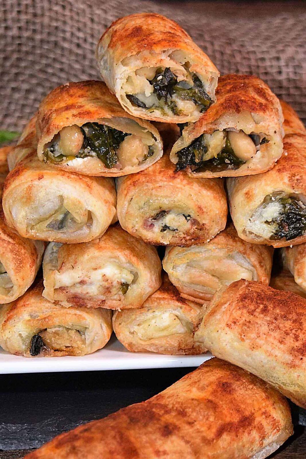 Weiße Bohnen Spinat Röllchen-Fingerfood-ballesworld