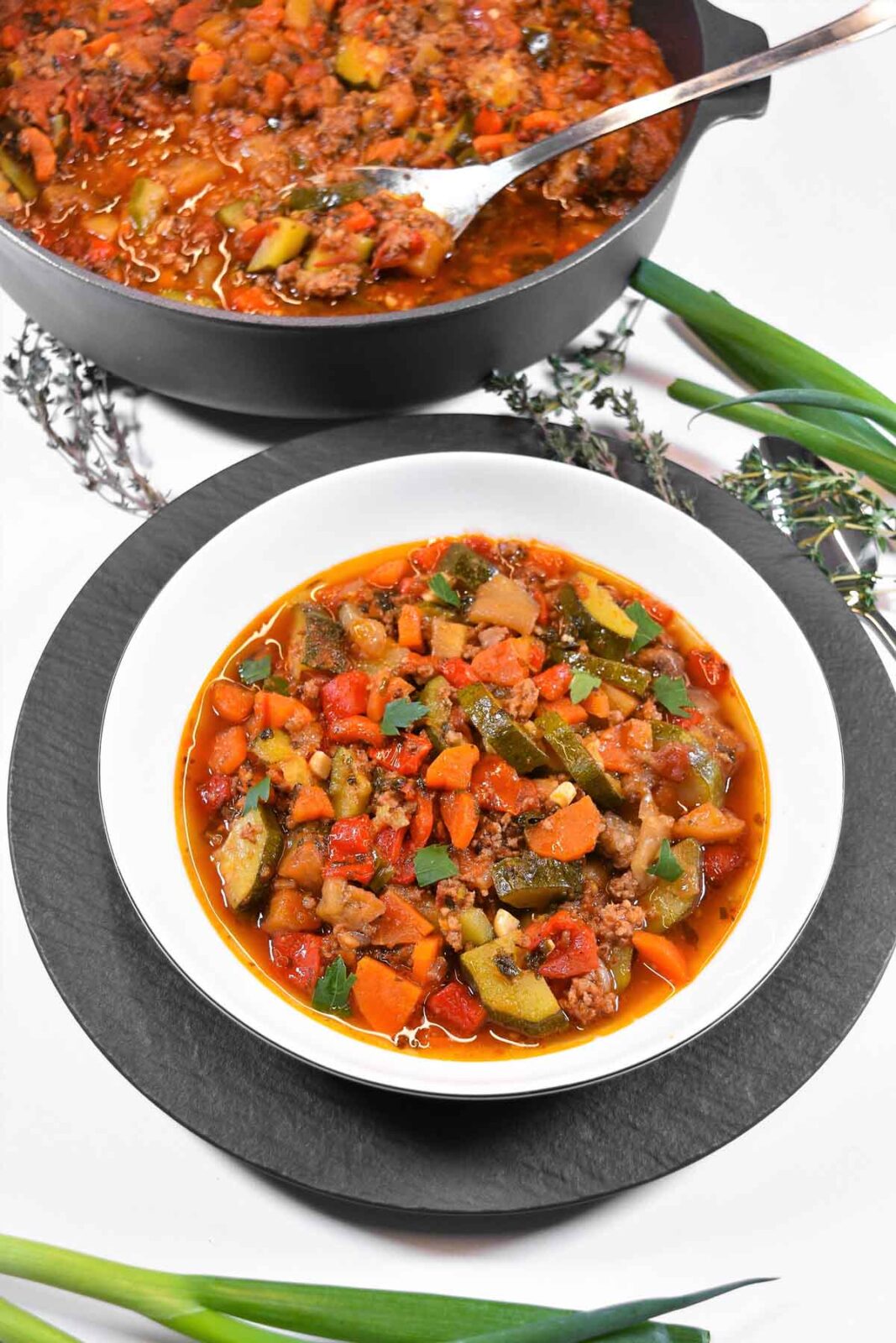 Zucchini Auberginen Pfanne-Gesund-ballesworld