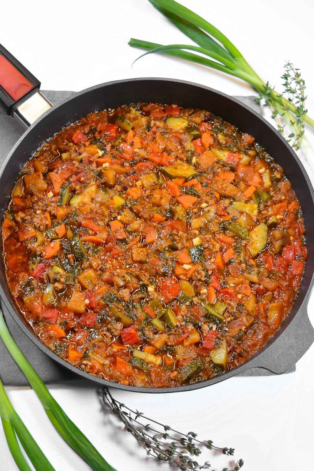 Zucchini Auberginen Pfanne-Rezeptideen-ballesworld