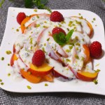 Aprikosen Nektarinen Salat mit Joghurtdressing-Rezept-ballesworld