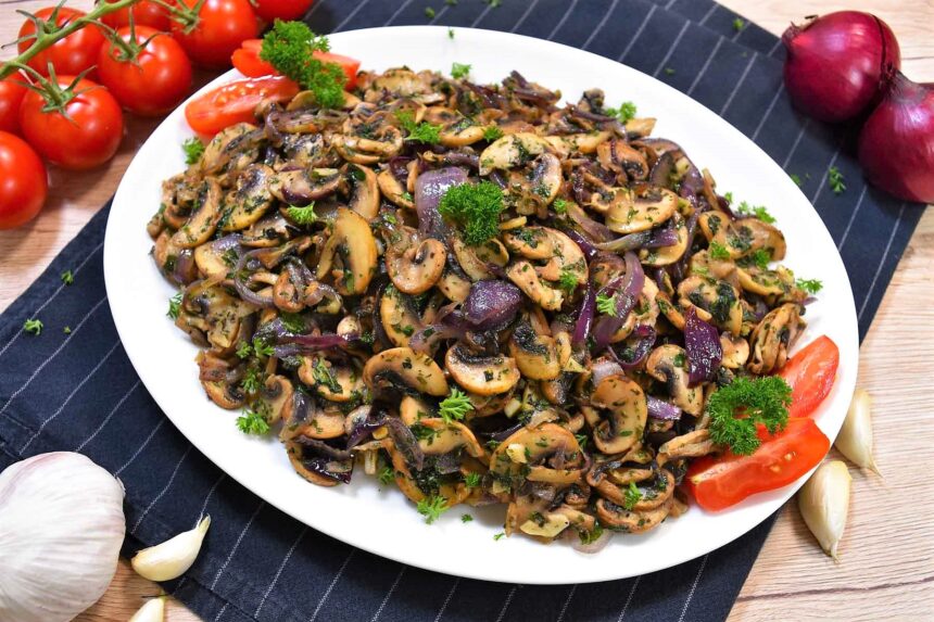 Gebratene Champignons mit Zwiebeln-Rezept-ballesworld