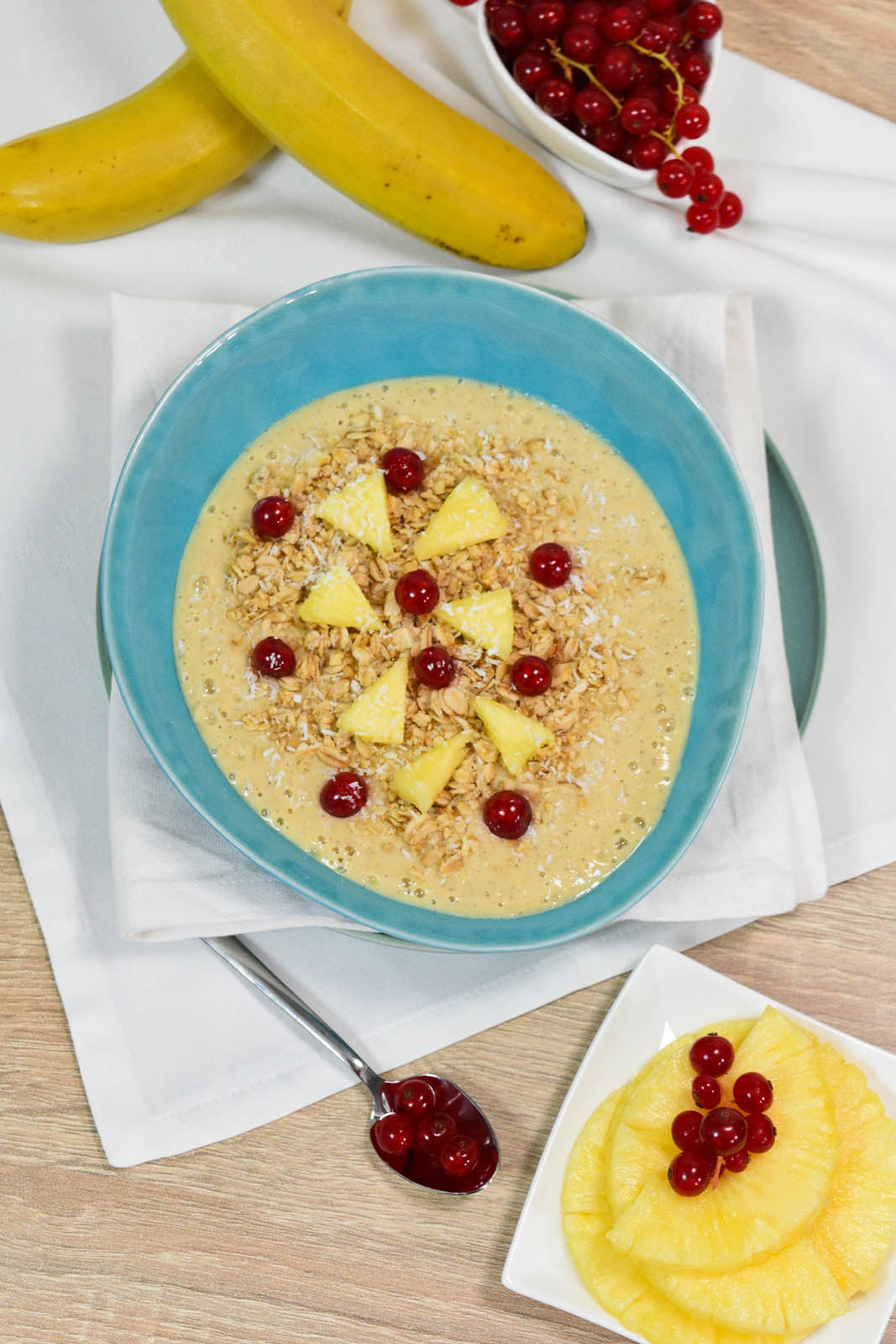 Ananas-Bananen Bowl-Rezeptideen-ballesworld