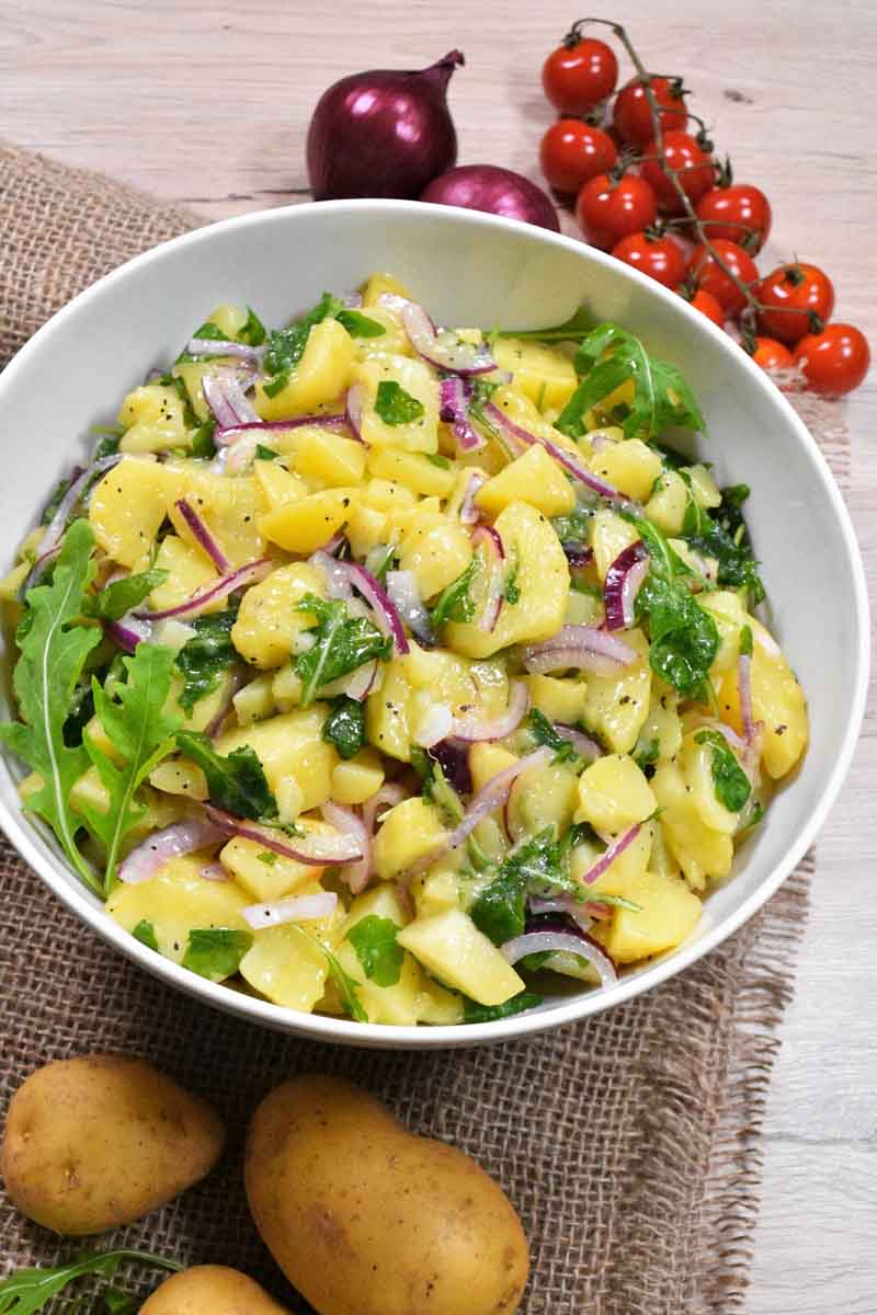 Warmer Kartoffelsalat mit Rucola-Gesund-ballesworld