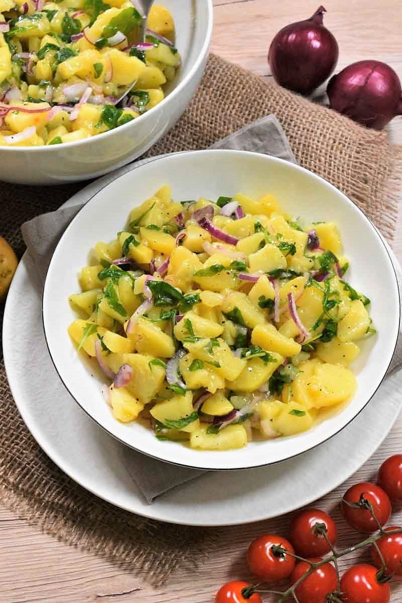 Warmer Kartoffelsalat mit Rucola-Vegan-ballesworld