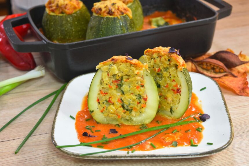 Runde Zucchini mit Kartoffeln gefüllt-Rezept-ballesworld