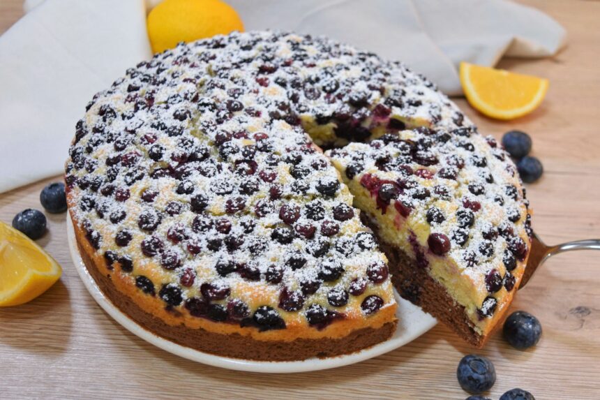 Schoko-Vanille Kuchen mit Heidelbeeren-Rezept-ballesworld