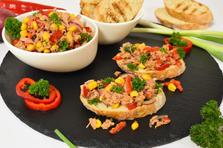 Bruschetta mit Thunfisch und Mais-Rezept-ballesworld