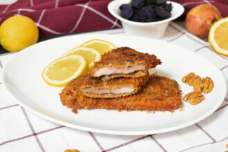 Schnitzel in einer Panko-Parmesan-Walnuss Kruste-Rezept-ballesworld