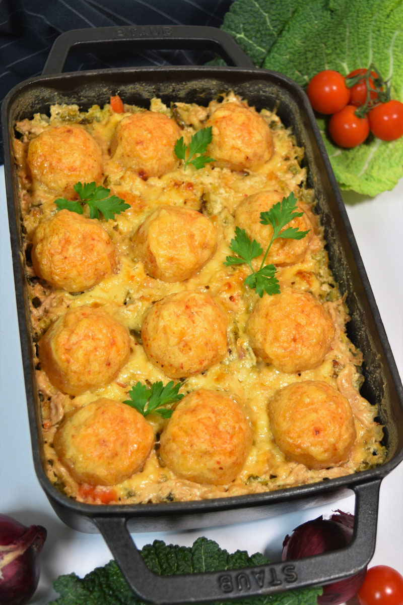 Wirsing-Knödel Auflauf-Vegetarisch-ballesworld