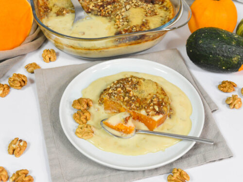 Kürbis Scheiben in Vanillesoße-Rezept-ballesworld