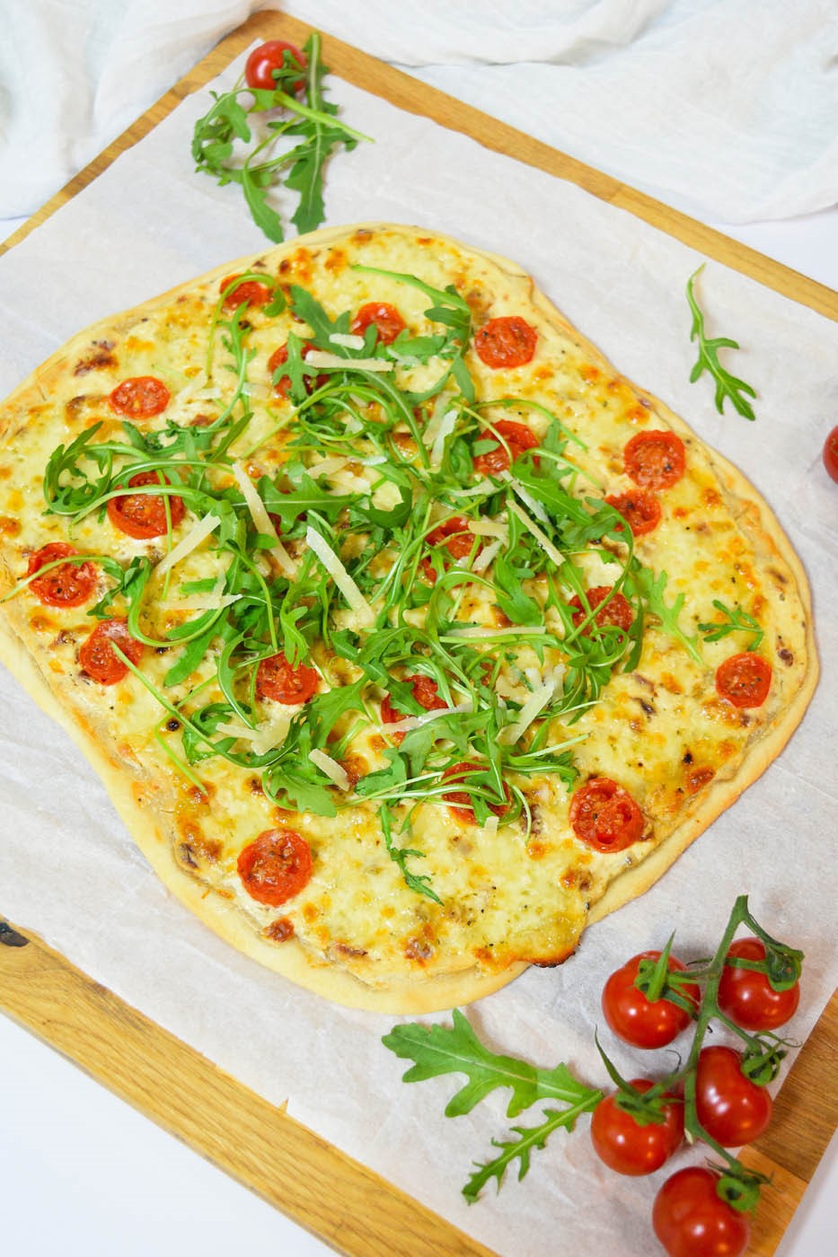 Flammkuchen mit Rucola-Backen-ballesworld