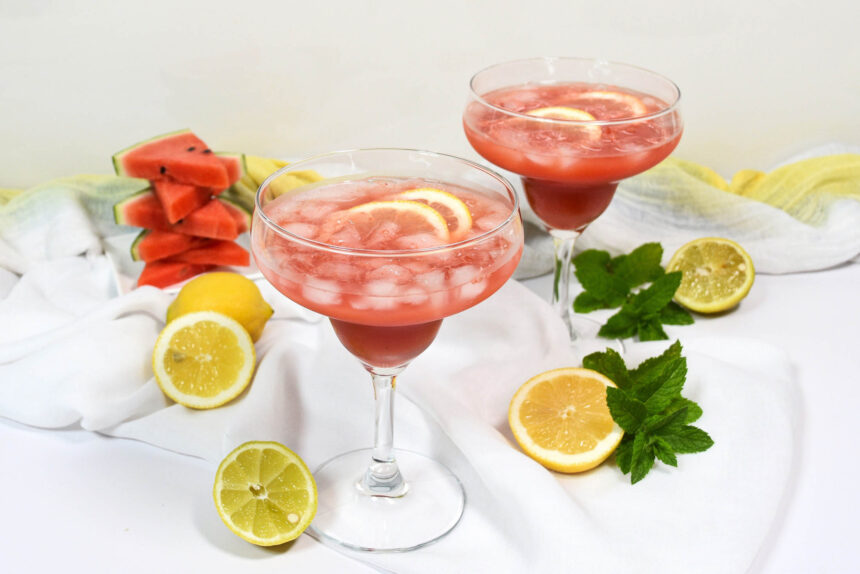 Wassermelonen-Zitronen Cocktail mit Bacardi Razz-Rezept-ballesworld