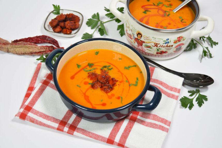 Kürbissuppe mit gerösteter Chorizo-Rezept-ballesworld