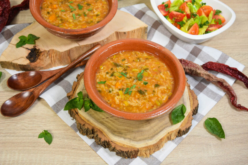 Vegane Lauch-Reis Suppe-Rezept-ballesworld