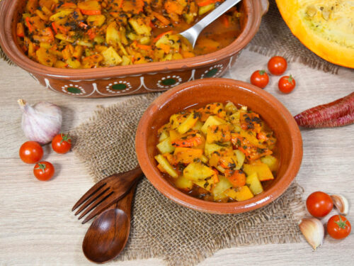 Kürbis-Kartoffeln Gemüse aus dem Ofen-Rezept-ballesworld