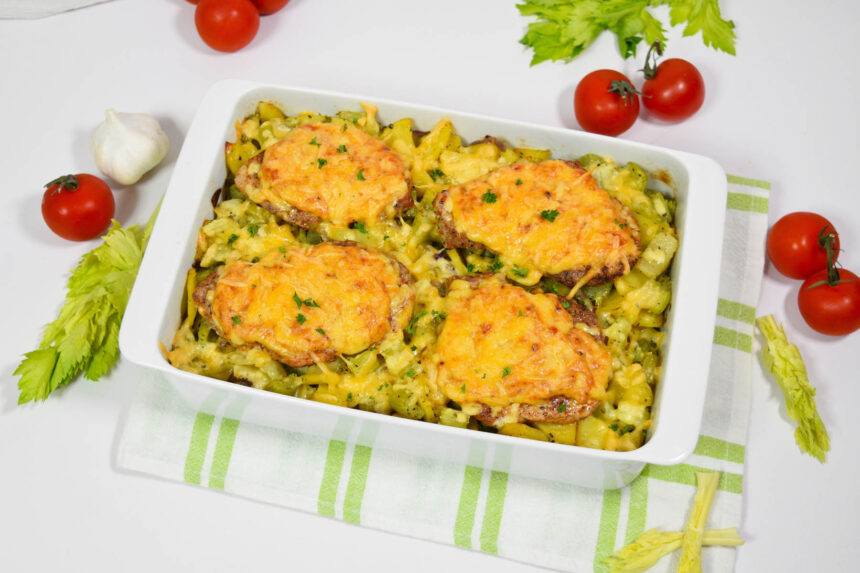 Staudensellerie-Kartoffel-Steak Gratin-Rezept-ballesworld