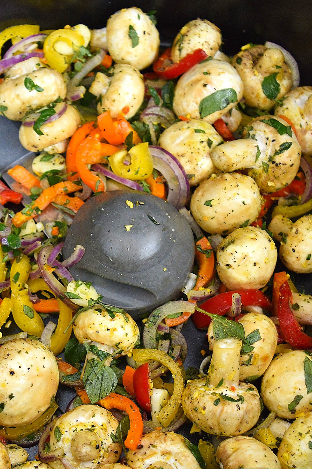 Champignons aus der Heißluftfritteuse-Zubereitung-ballesworld