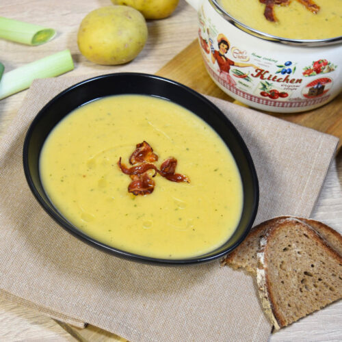 Sellerie-Kartoffel Suppe mit Bacon