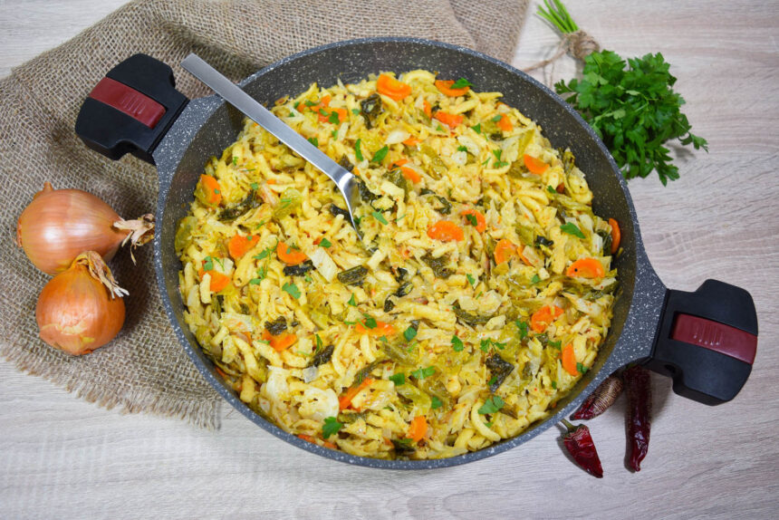 Wirsing-Spätzle Pfanne mit Sahne Soße-Rezept-ballesworld