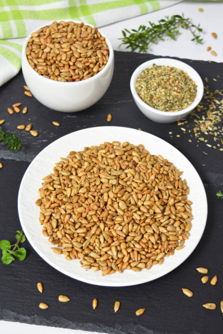 Geröstete Sonnenblumenkerne mit Kräutern Backofen oder Airfryer BallesWorld