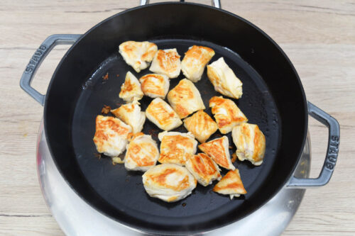 Erbsen-Hähnchen-Pfanne aus Vorräten