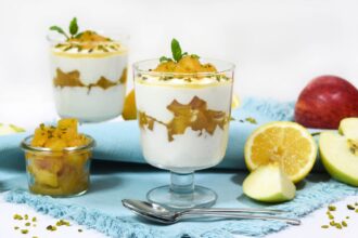 Quarkcreme mit Karamellapfel-Rezept-ballesworld